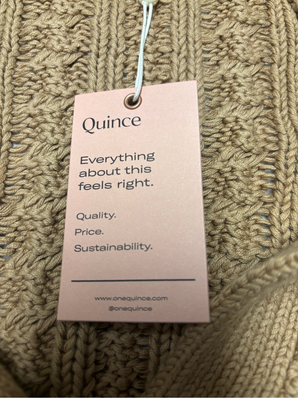 Quince organic cotton oversized cable cardigan, size L - Picture 10 of 13